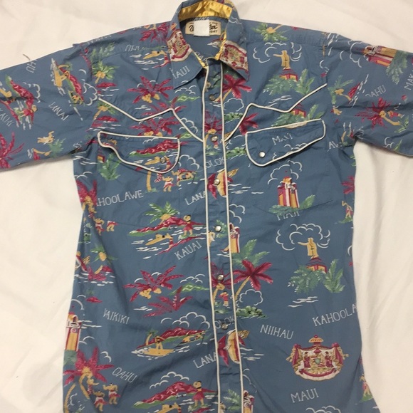 Wrangler Hawaiian Print Western Shirt 